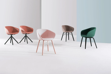 MAYA FP UP - Fabric chair with armrests by SOFTLINE 1979 - view 3